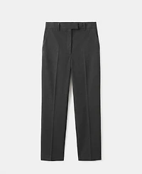 Mango Women's Slim Cropped Pinstripe Pants