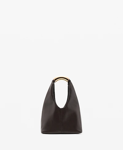 Mango Women's Metal Handle Handbag