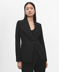 Mango Women's Fitted Suit Blazer