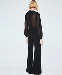 Mango Women's V-Neck Combined Jumpsuit