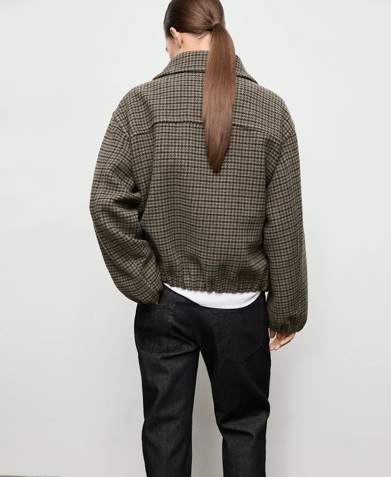 Mango Women's Houndstooth Wool Jacket