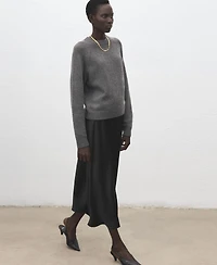 Mango Women's Satin Long Skirt