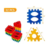 Hongge 32 Piece Big Waffle Block Building Set