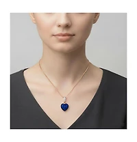 Sterling Silver Cubic Zirconia Heart shape Necklace