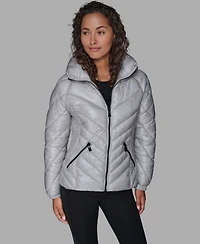 Karl Lagerfeld Paris Women's Pillow-Collar Puffer Coat