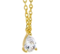 by Adina Eden Dangling Teardrop Chain Front Back Stud Earrings