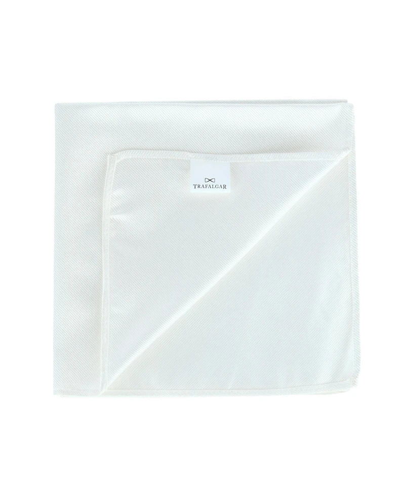Trafalgar Men's The Gatsby 12 inch Solid Silk Pocket Square Trio