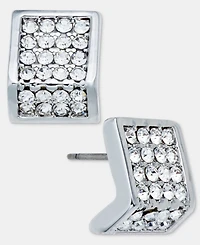Karl Lagerfeld Paris Pave Geometric Stud Earrings