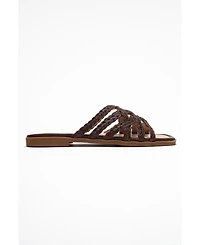 Forever & Always Shoes Alisha Leather Slide Sandal (Women)
