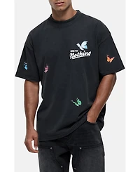 Good For Nothing Women's Flight Butterfly Print Relaxed Tee