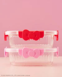 JoyJolt Hello Kitty Fluted Food Storage Containers, Set of 2