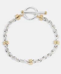 Lauren Ralph Lauren Two-Tone Rope Link Toggle Bracelet