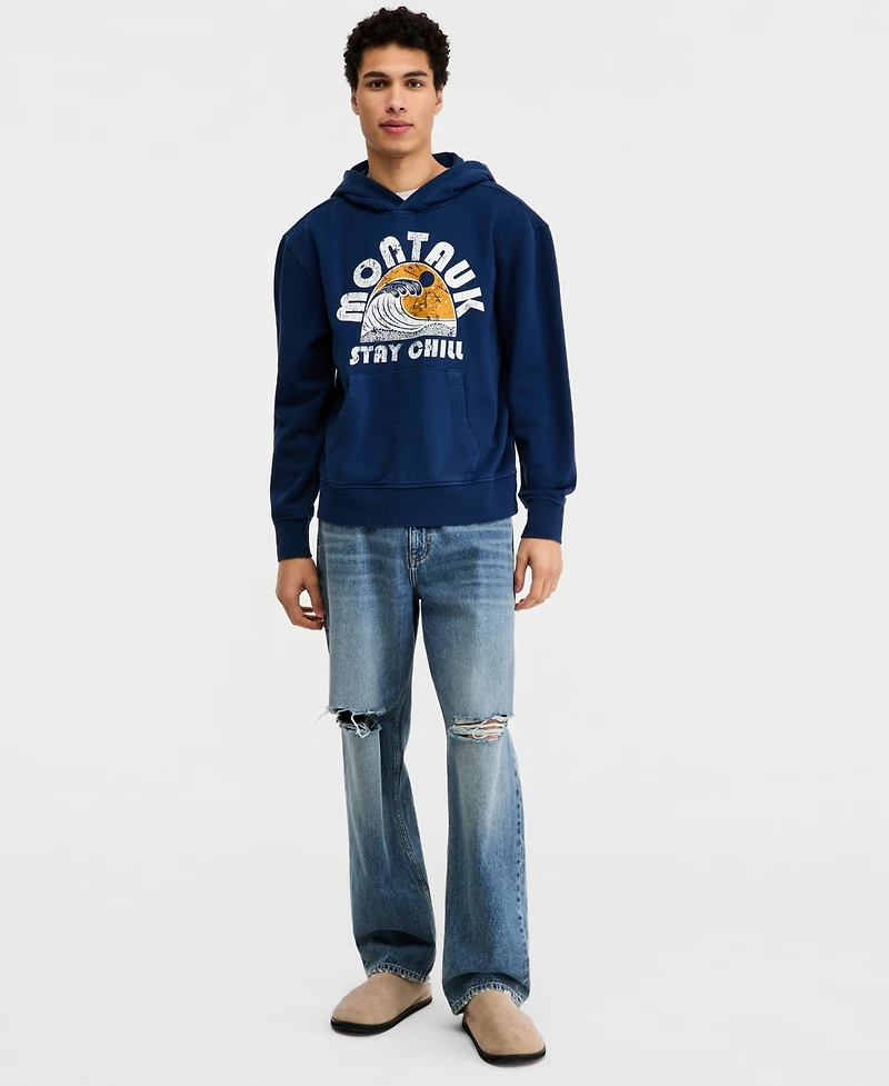 Sun + Stone Men's Montauk Graphic Pullover Hoodie, Macy's Exclusive
