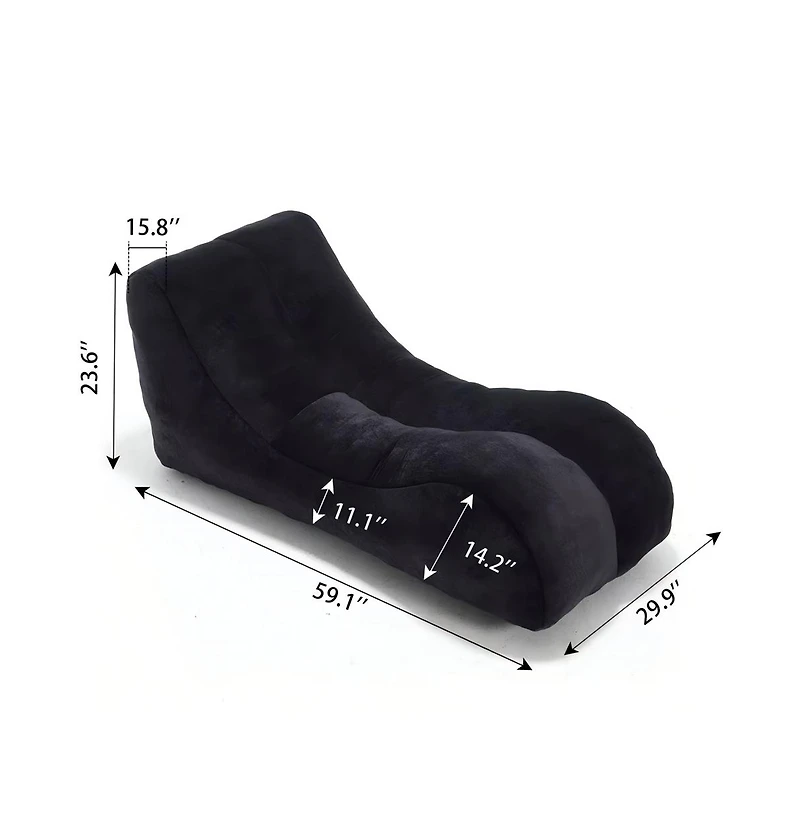 Cesicia Creative Bean Bag Sofa Chair High-Resilience Sponge Filled Lounger for Living Room & Bedroom