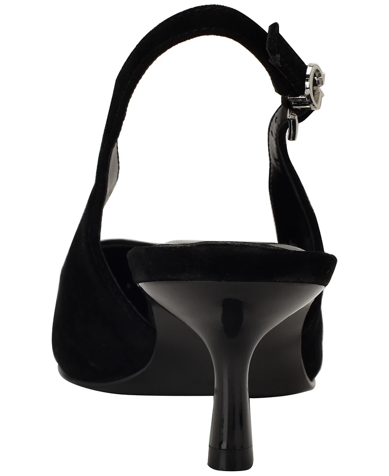 Guess Women's Yannick Embellished Kitten Heel Slingback Pumps