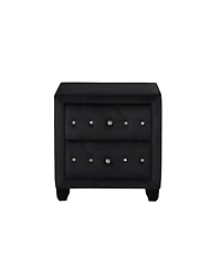 Streamdale Sophia Nightstand In Color Black Made With Wood