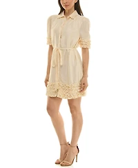 Taylor Women's Ruffle Detail Shirt Dress