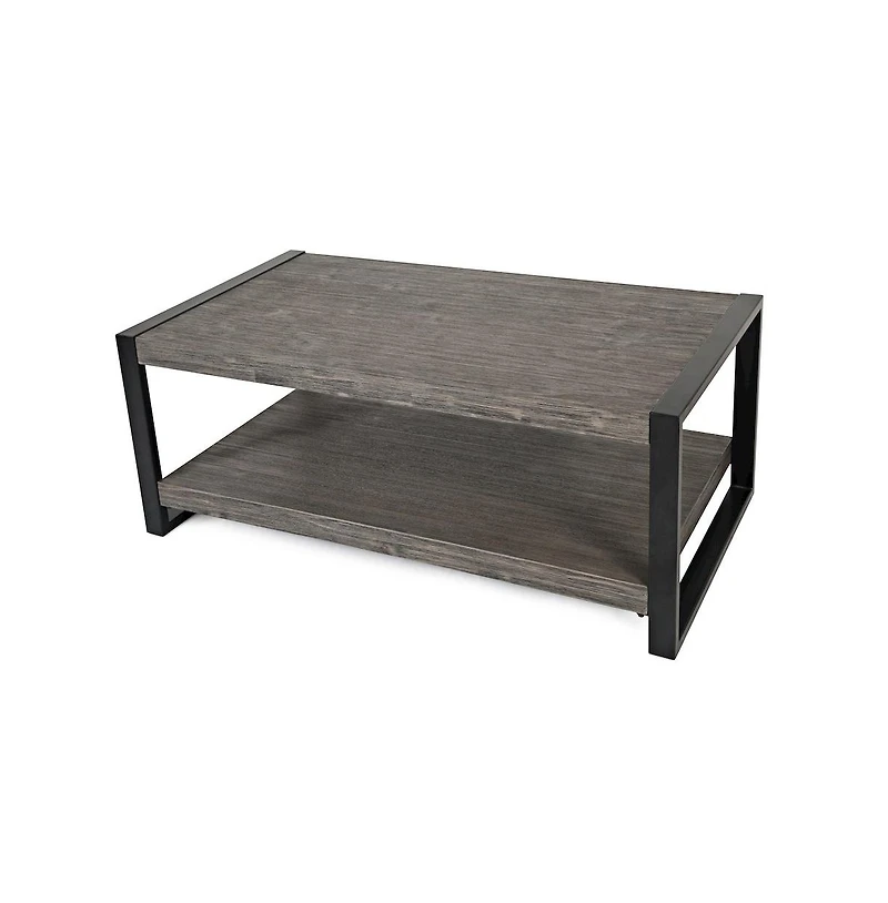 Jofran Pinnacle Modern Loft Iron and Wood Grey Coffee Table