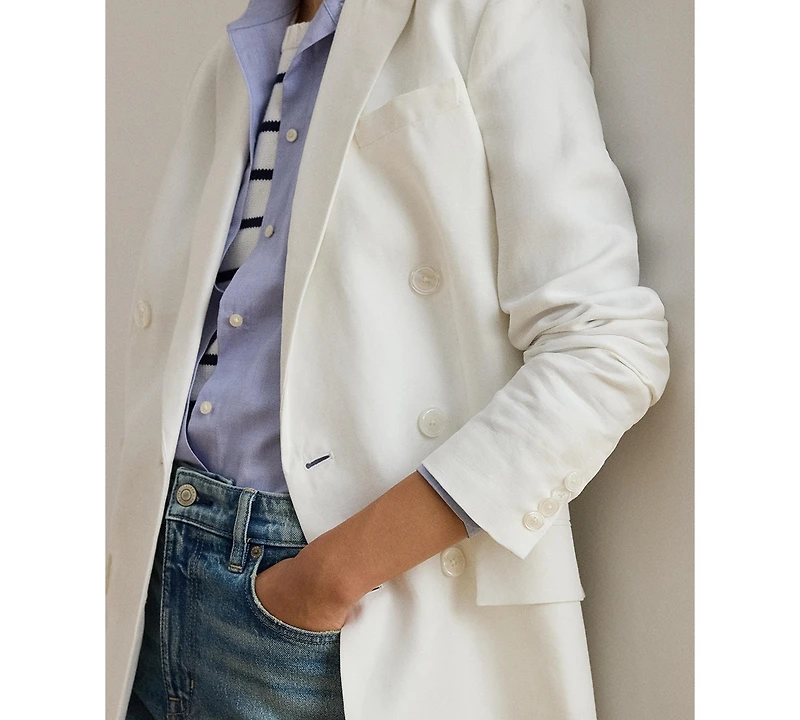 Lauren Ralph Women's Double-Breasted Twill Blazer