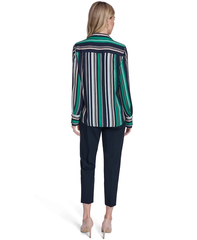 Tommy Hilfiger Women's Striped Popover Top