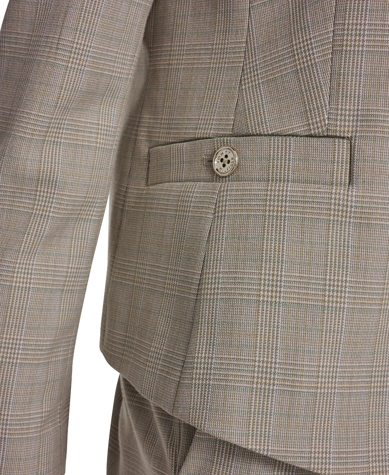 Tommy Hilfiger Women's Plaid Open Front Blazer