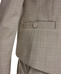 Tommy Hilfiger Women's Plaid Open Front Blazer