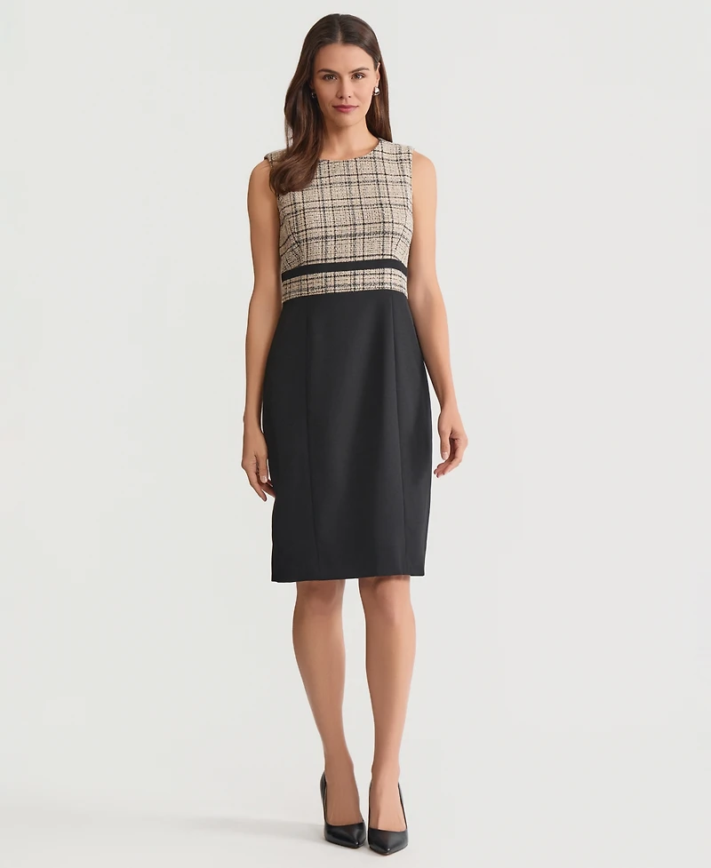 Kasper Women's Colorblock Sleeveless Sheath Dress