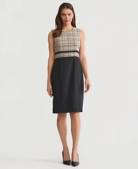 Kasper Women's Colorblock Sleeveless Sheath Dress