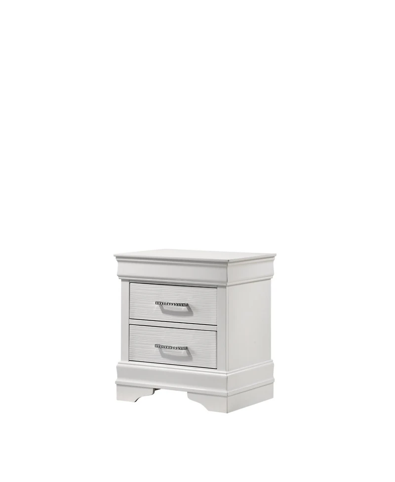 Streamdale Modern Brooklyn Nightstand Made With Wood In White