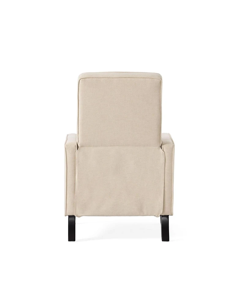 Streamdale Furniture Minimalist Beige Fabric Push Back Chair