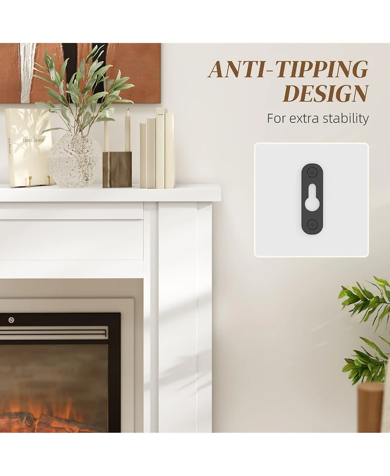 Homcom Modern Fireplace Mantel, Fireplace Surround with Leg,