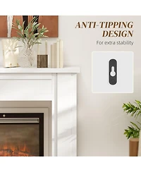 Homcom Modern Fireplace Mantel, Fireplace Surround with Leg,