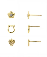 Disney Crystal Winnie the Pooh Trio Earring Set