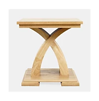 Jofran Anthology Contemporary Square End Table with Curved Base
