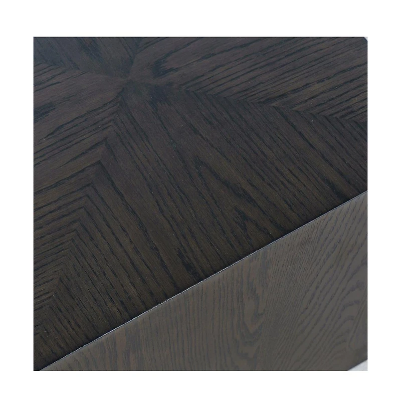 Jofran Laurel Creek Modern Contemporary Square Block Pedestal End Table