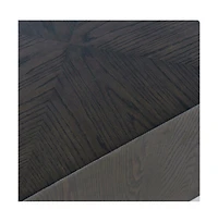 Jofran Laurel Creek Modern Contemporary Square Block Pedestal End Table