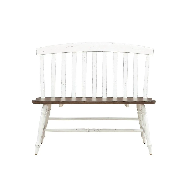 Liberty Furniture Al Fresco Slat Back Bench for Dining Room