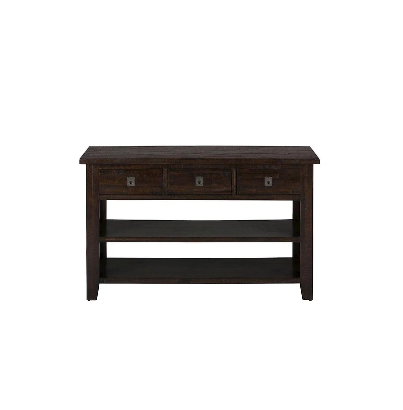 Jofran Kona Grove 50" Distressed Rustic Solid Wood Sofa Table