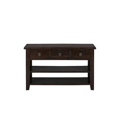 Jofran Kona Grove 50" Distressed Rustic Solid Wood Sofa Table