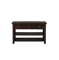 Jofran Kona Grove 50" Distressed Rustic Solid Wood Sofa Table