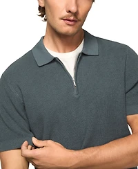 Lucky Brand's Men's Quarter-Zip Polo Sweater