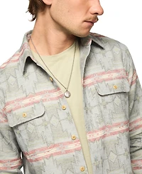 Lucky Brand Men's Jacquard Humboldt Utility Tip Collar Shirt