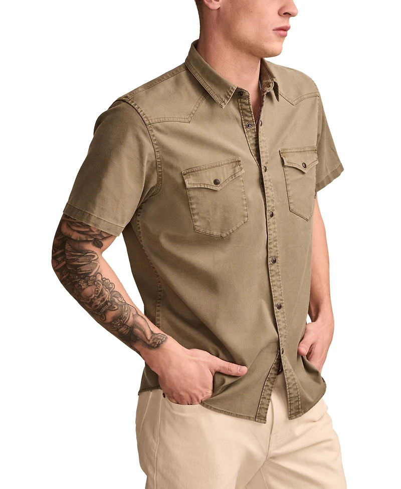 Lucky Brand Men's Short-Sleeve Regular-Fit Western Shirt