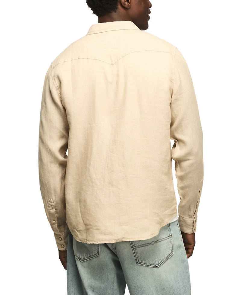 Lucky Brand Men's Spread Collar Western Shirt