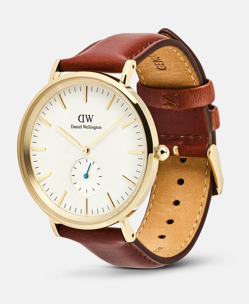 Daniel Wellington Men's Analog Brown Leather Watch