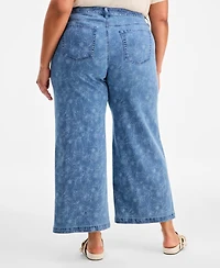 Style & Co Plus 5-Pocket High-Rise Wide-Leg Jeans, Macy's Exclusive