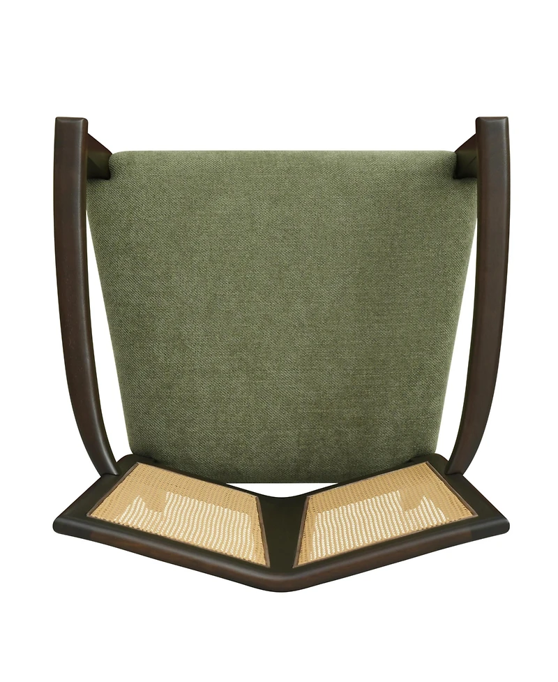 Streamdale Furniture Streamdale Rattan Back Dining Chair - Modern Farmhouse Accent Armchair