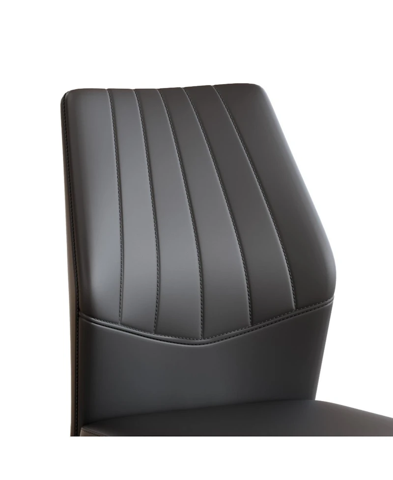 Streamdale Furniture Set of 4 Dining Chairs, Ergonomic Pu Backrest