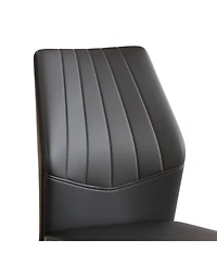 Streamdale Furniture Set of 4 Dining Chairs, Ergonomic Pu Backrest