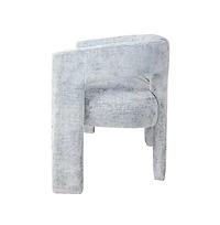 Jofran Gwen Modern Luxury Jacquard Fabric Upholstered Sculpture Bench